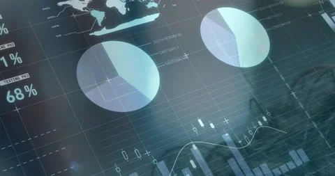 Animation of data processing over hair Stock Footage 199250831