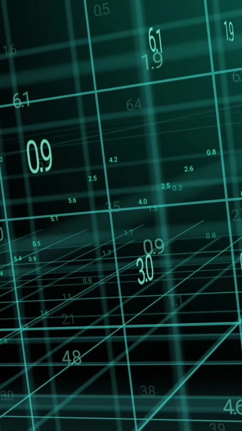 Animation of data processing over layers of 3d grids moving on black background Stock Footage 319513554