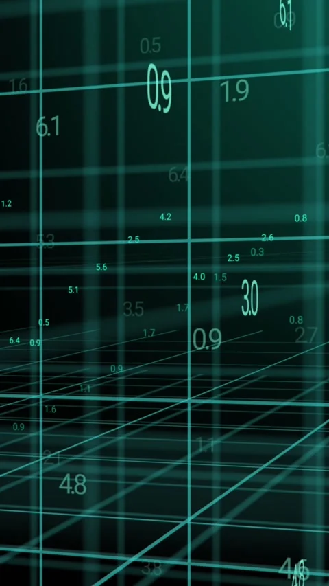 Animation of data processing over layers of 3d grids moving on black background Stock Footage 323923157