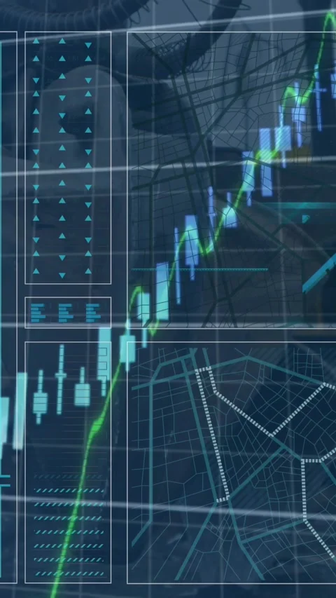 Animation of data processing over media icons and van Stock Footage 344766111
