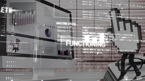 Animation of data processing over modern building Stock Footage 330061022