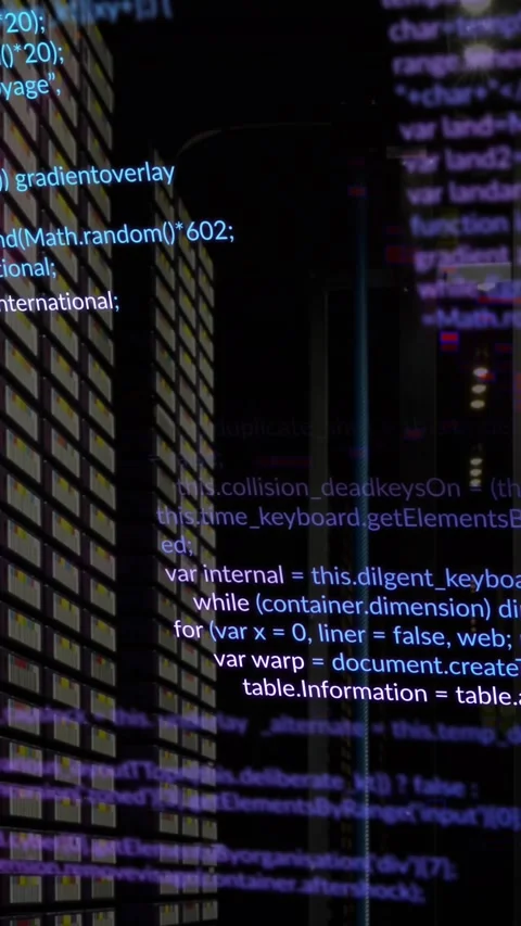 Animation of data processing over modern building Stock Footage 344774749