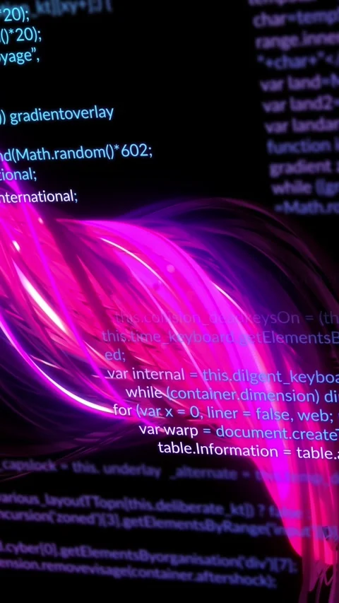 Animation of data processing over network of glowing pink fibre optic strands Stock Footage 342004919