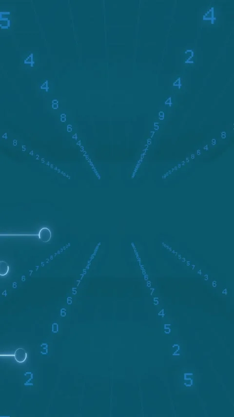 Animation of data processing over network of connections Stock Footage 344614573