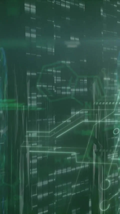 Animation of data processing over network of connections Stock Footage 344722714