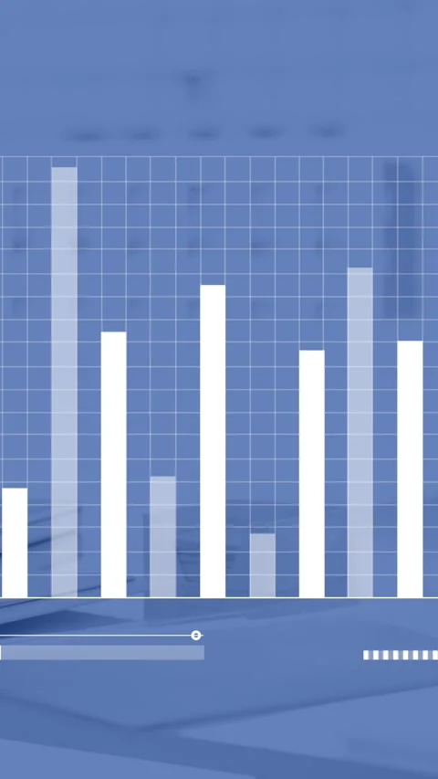 Animation of data processing over office desk with documents Stock Footage 321381475
