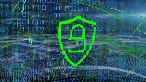 Animation of data processing over padlock icon on black background Vídeos de archivo 327122492