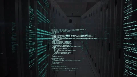 Animation of data processing over rear view of male engineer walking in computer Stock Footage 330113724