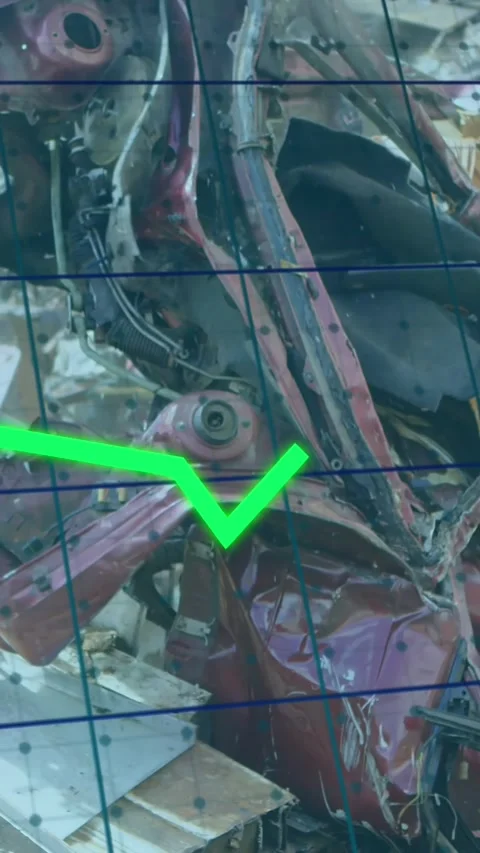 Animation of data processing over rubbish dump Stock-Footage 343721172