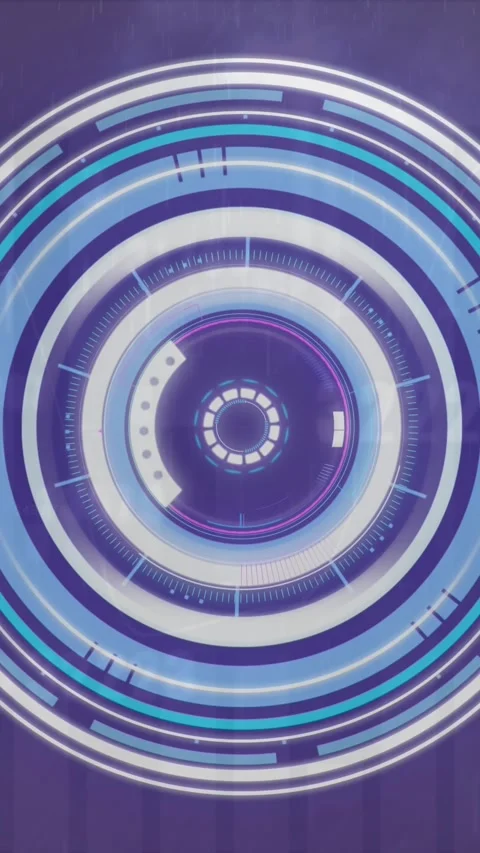 Animation of data processing over scope scanning Stock Footage 343996470