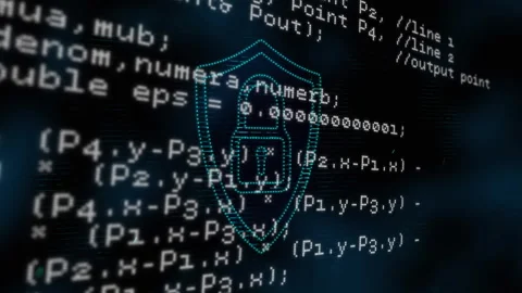 Animation of data processing over security padlock icon over light spot against Stock Footage 316040618