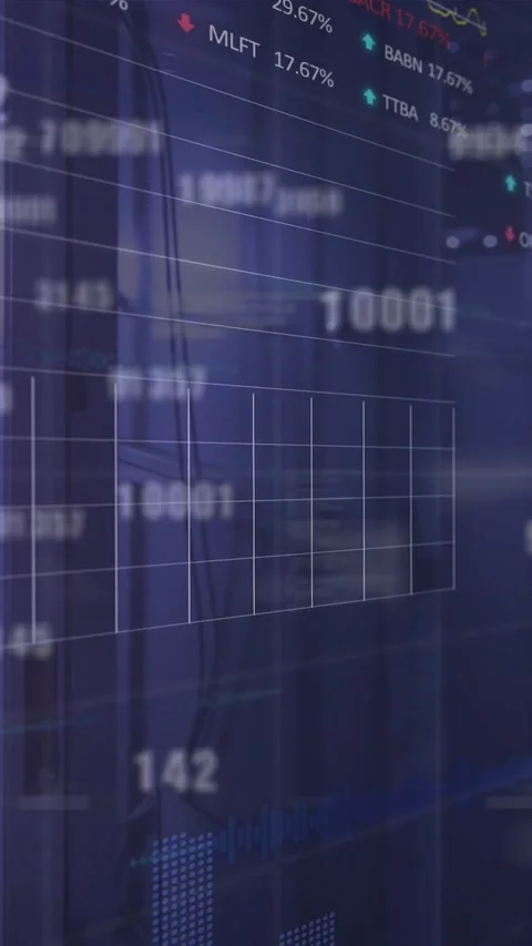 Animation of data processing over server room Stock Footage 343614775