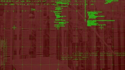 Animation of data processing over servers Video stock 327279294