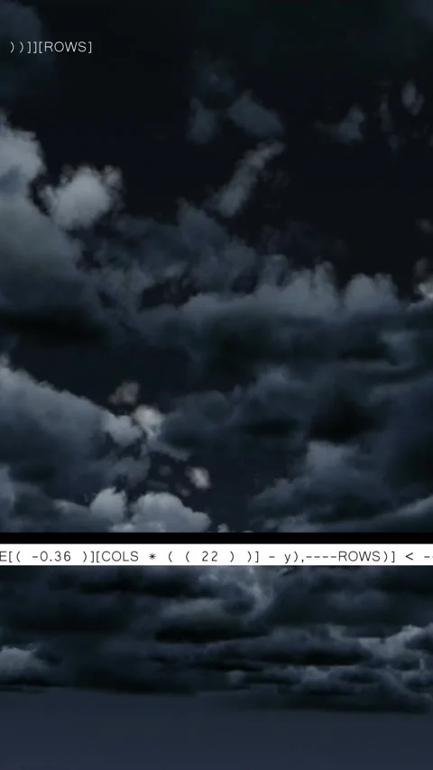 Animation of data processing over sky with clouds Stock Footage 343779429
