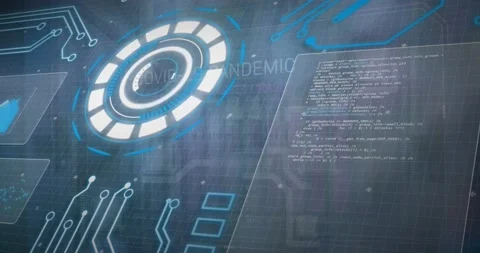 Animation of data processing over stack of padlock and circuit board Stock Footage 208392669