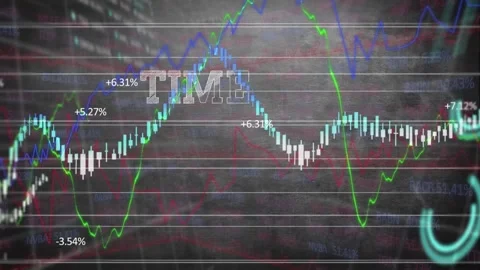 Animation of data processing over time for something new text Stock Footage 206298114