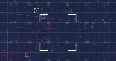 Animation of data processing over white frames Stock Footage 328463176