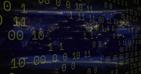 Animation of data processing over world ... | Stock Video | Pond5