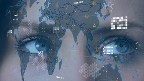 Animation of data processing over world map and earth day text banner over close Stock Footage 329853781