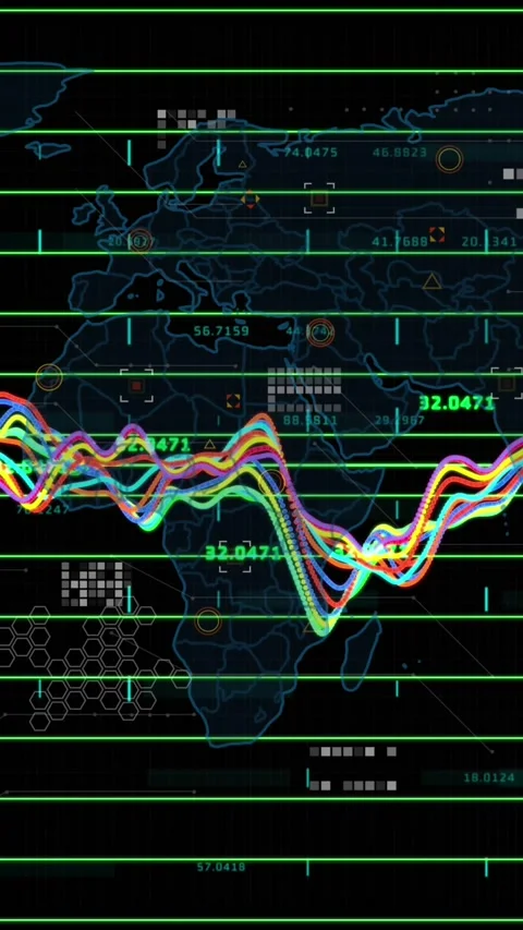 Animation of data processing over world map against black background Stock Footage 344774909