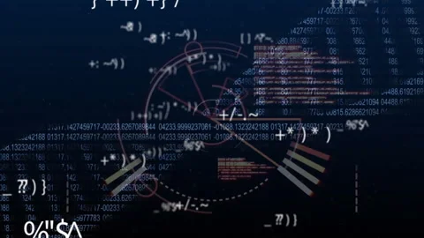 Animation of data processing with scope scanning over dna strand on black Stock Footage 309356902