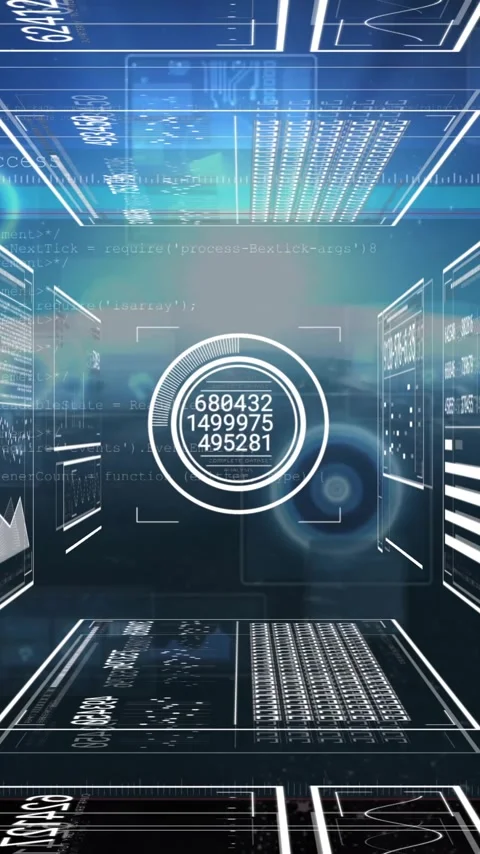 Animation of data processing with scope scanning over globe on black background Stock Footage 343919405