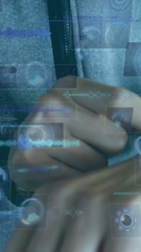 Animation of data processing on screens over caucasian businessman checking Stock Footage 342953540