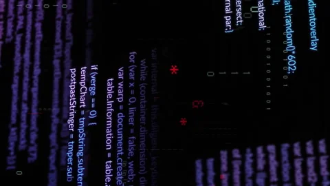 Animation of data processing with symbols black background Stock Footage 313523195