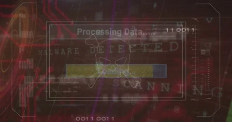Animation of data processing text over computer servver Stock Footage 327847674