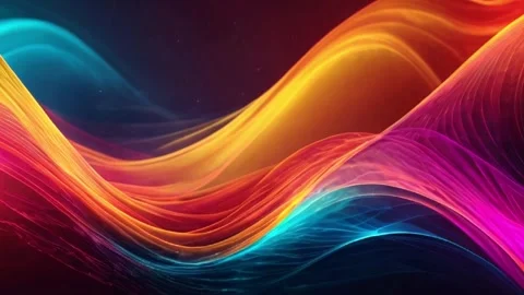 Animation data technology abstract futuristic wave background. Stock Footage 270316472