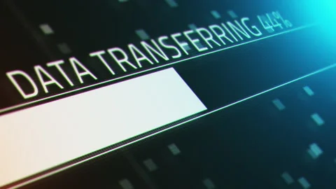 Animation of the data transferring progress bar Video stock 236746383