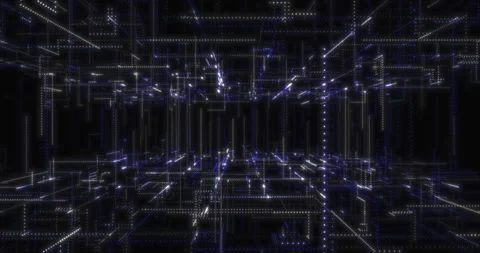 Animation of data transmission and communication in digital networks Stock Footage 242807863
