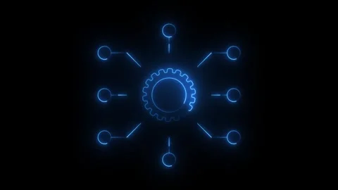 Animation of data visualization, analytic dashboard concept on black backgr.. Stock-Footage 335589799
