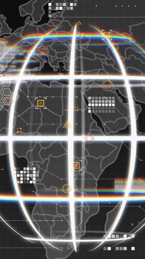 Animation of data, world map, connections and globe on black background Stock Footage 342801990
