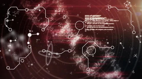 Animation of database, nucleotides, dna ... | Stock Video | Pond5