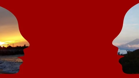 Animation of debate between two peoples Video stock 129681187