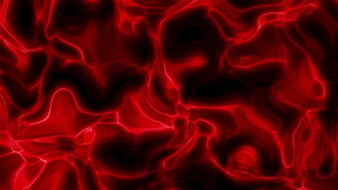 Animation Deep red liquid flows forming abstract swirling patterns. Stock Footage 295399526
