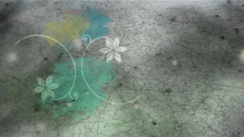 Animation of a delicate white flower pattern Stock Footage 126717218