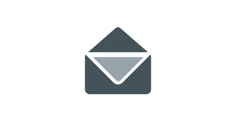 Animation of a delivered letter. An opening envelope. Stock Footage 300554267