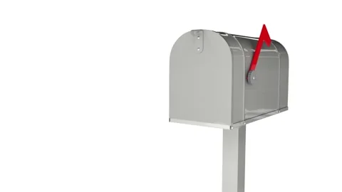Animation delivery mail concept with retro email box and send envelope messages Stock Footage 145029546