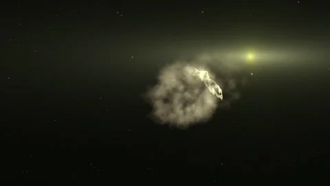 Animation depicting a Comet formation in outer space. 動画素材 281921383