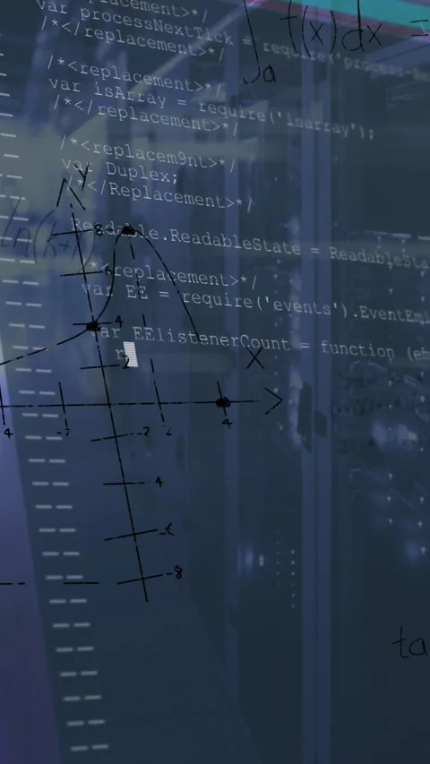 The animation depicts a computer interface processing and programming data 動画素材 322034610