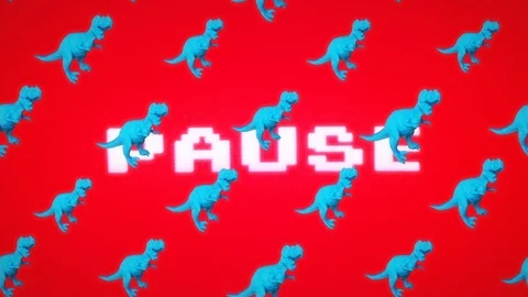 Animation design. Dinosaur pattern. 8 bit game retro effect Stock Footage 118828892