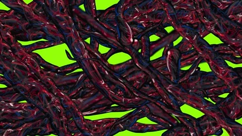 Animation of devilish tentacles capturing a green screen. Stock video transition Stock Footage 334670377