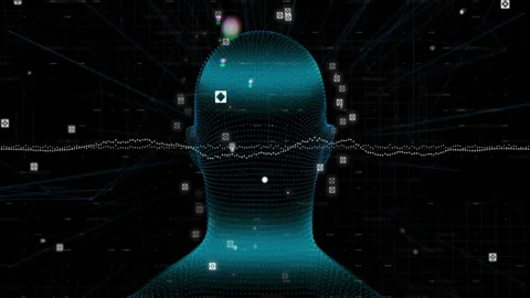 Animation of diagram and scope scanning over digital human Stock Footage 266316542