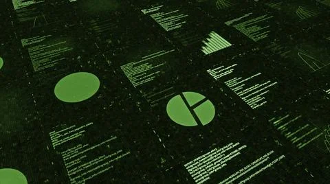 Animation of diagrams and texts in table. Animation. Moving charts with business 스톡 일러스트