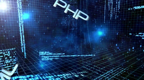 Animation of different coding languages terms Stock Footage 24786413