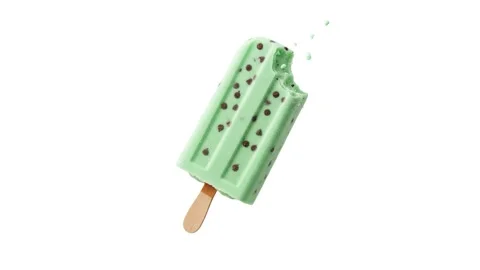 Animation of different flavored floating popsicles sliding into view isolated  Stock Footage 339340622