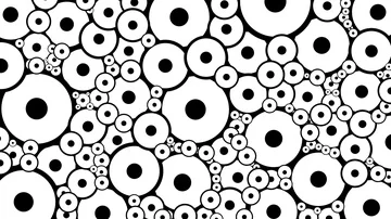 Animation of different shape of cirlce in black and white loop. Stock Footage 86126208