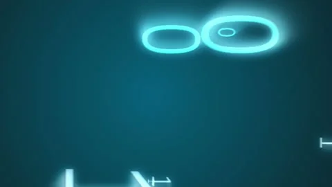 Animation of digital binary coding data processing over dark background Stock Footage 312288661